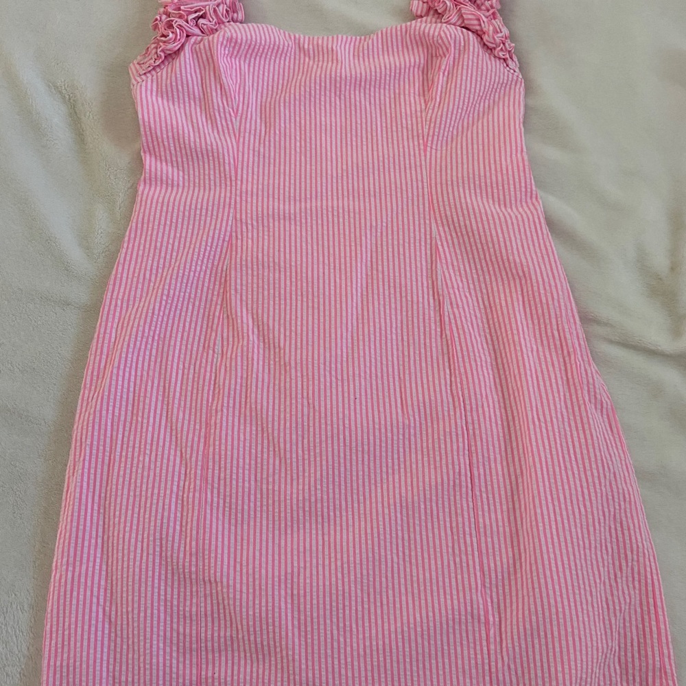 Women's Lilly Pulitzer pink pinstripe dress